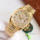 Swiss Copy Rolex Daydate 36 mm CSF 2836 Gold Diamond-Paved with Baguette rainbow Markers (2)_th.jpg